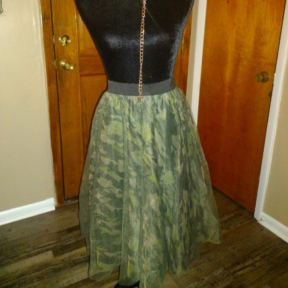 Freckles Skirts Aline Tulle Army Fatigue Skirt Poshmark